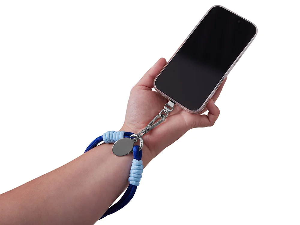 Брелок-браслет «Bohemian» с держателем для телефона, синий/голубой - фото 3