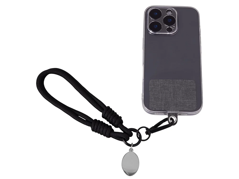 Брелок-браслет Bohemian с держателем для телефона черный - фото 2