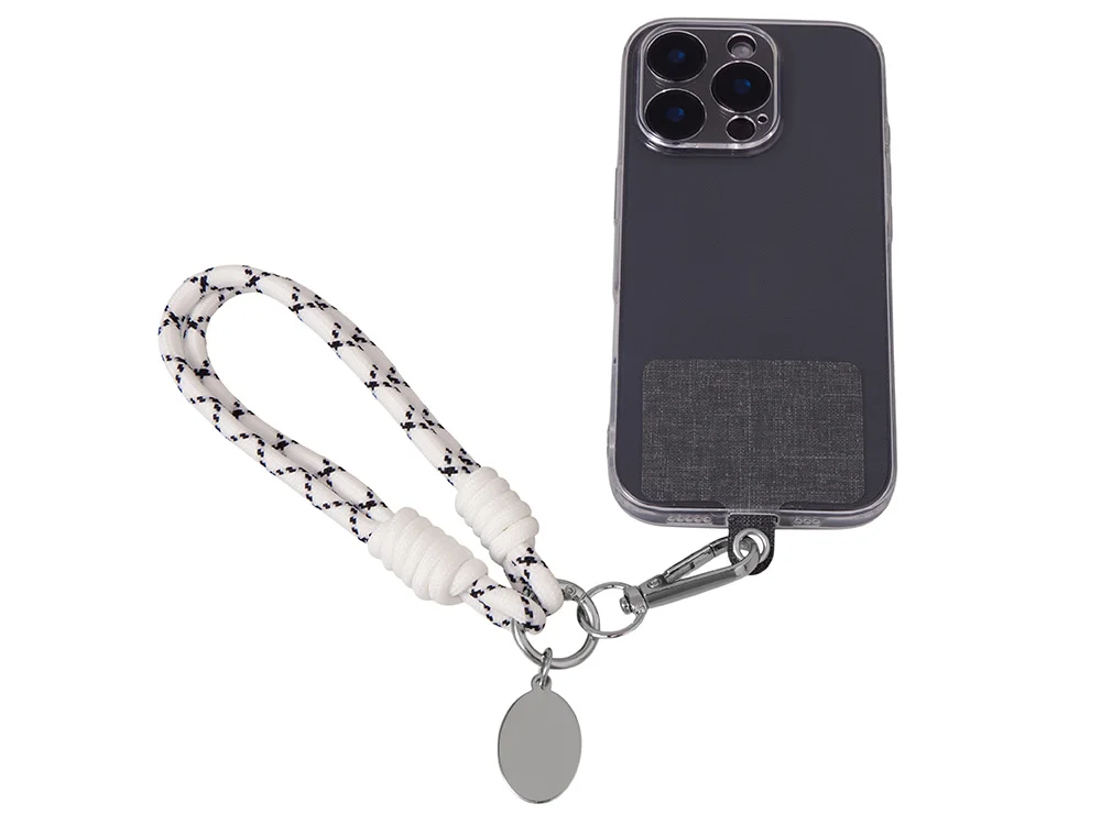 Брелок-браслет «Bohemian» с держателем для телефона, белый/черный - фото 2