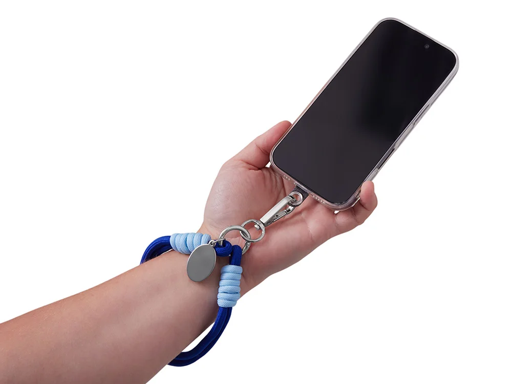 Брелок-браслет Bohemian с держателем для телефона синий/голубой - фото 3