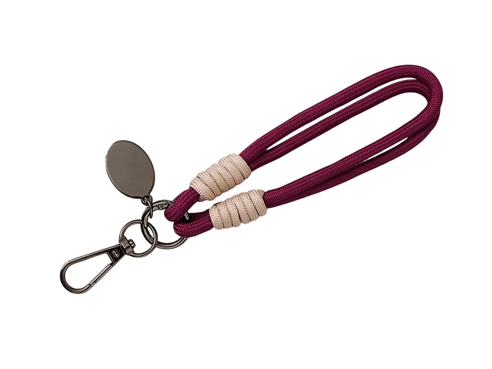 Брелок-браслет «Bohemian» с держателем для телефона, бургунди/бежевый - фото 4