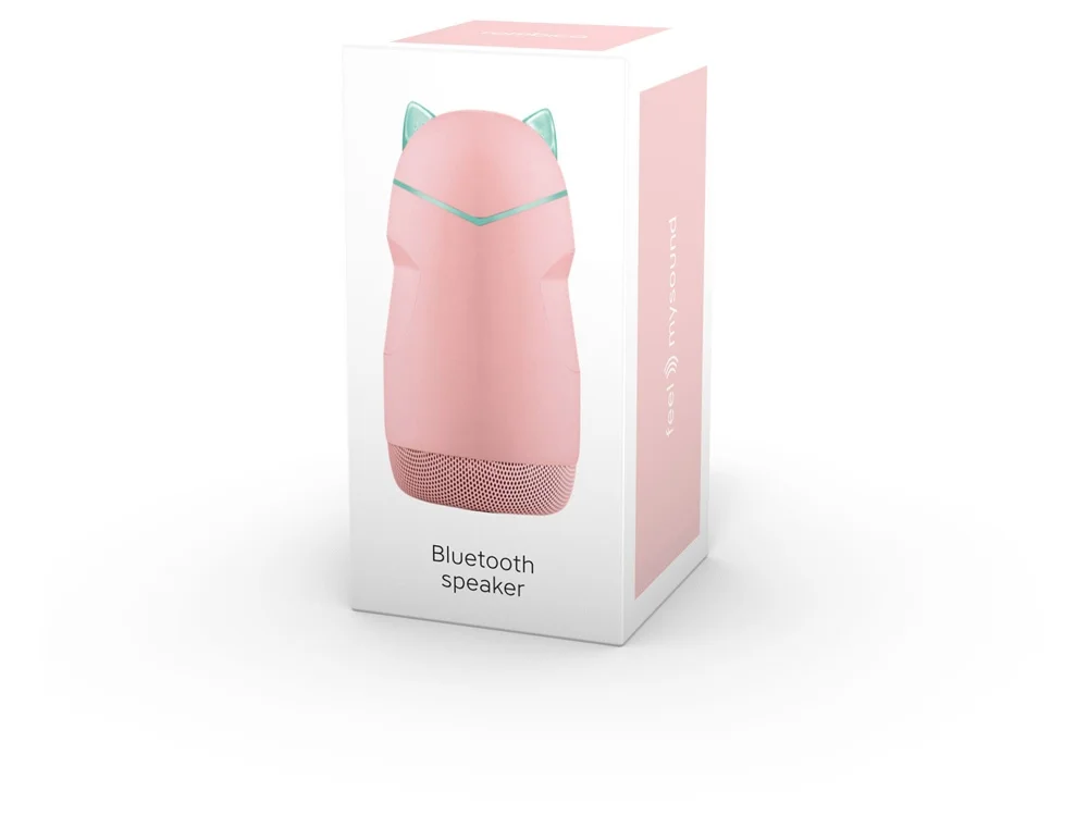 Портативная колонка TWS Mysound Kitty 3C розовый - фото 4