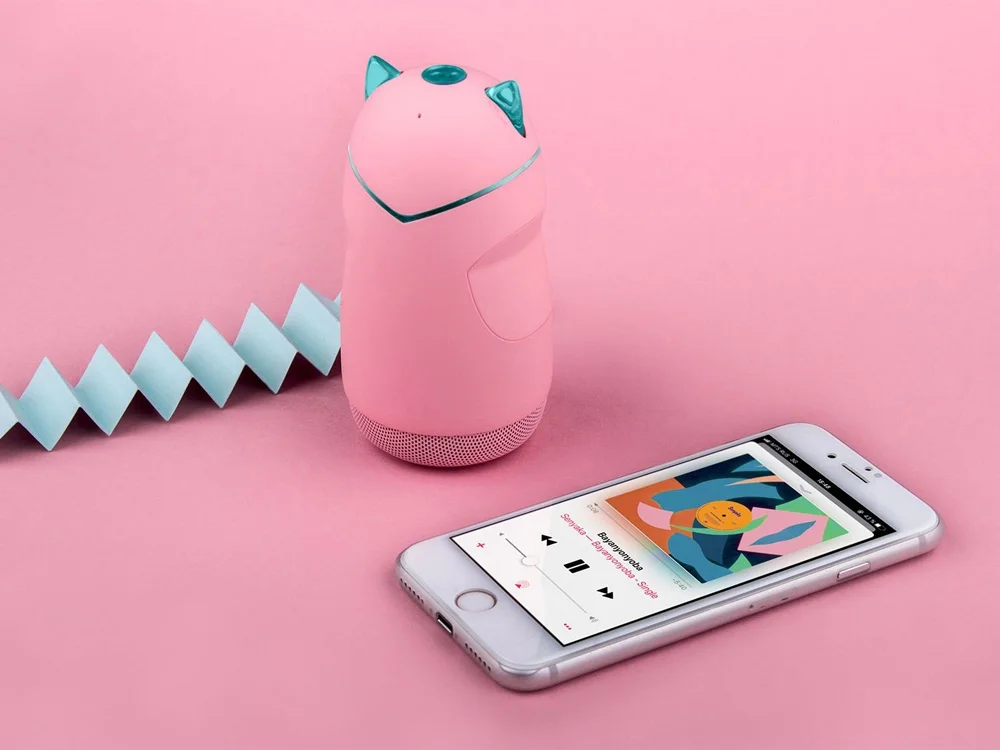 Портативная колонка TWS Mysound Kitty 3C розовый - фото 7
