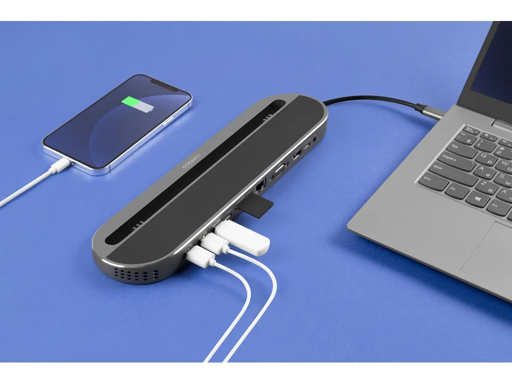 Хаб USB Type-C 3.0 Falcon черный - фото 8