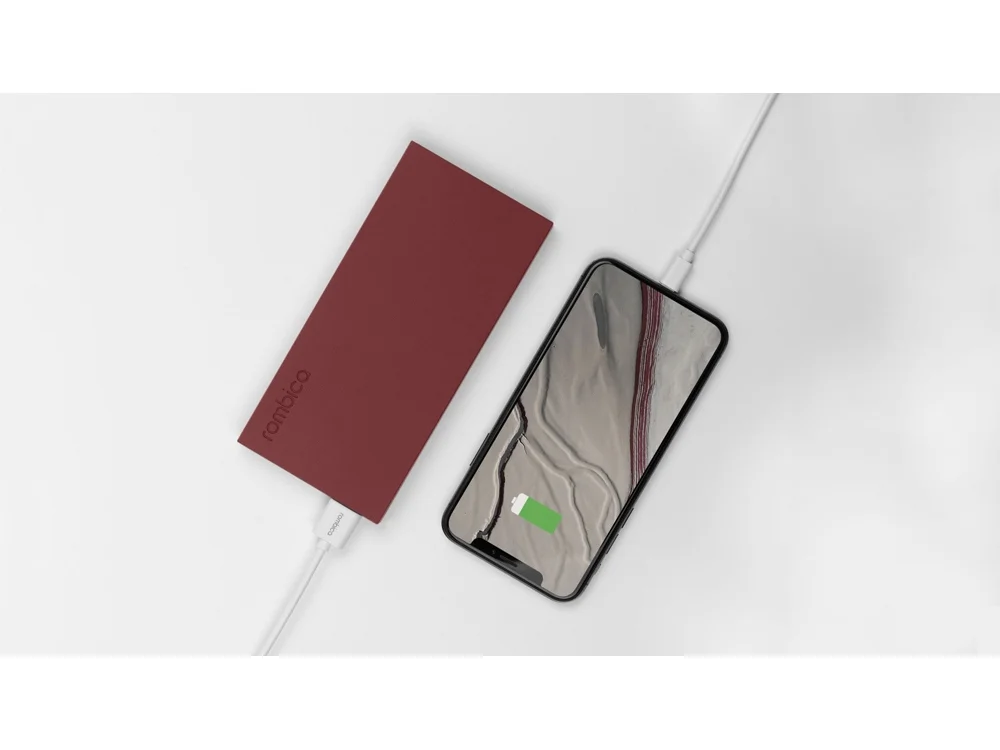 Внешний аккумулятор NEO ARIA 10000 mAh бордовый/серый - фото 8