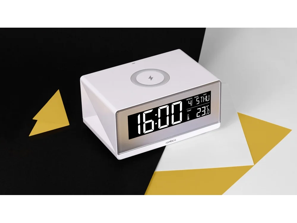 Часы с беспроводным зарядным устройством «Timebox 2», белый - фото 8