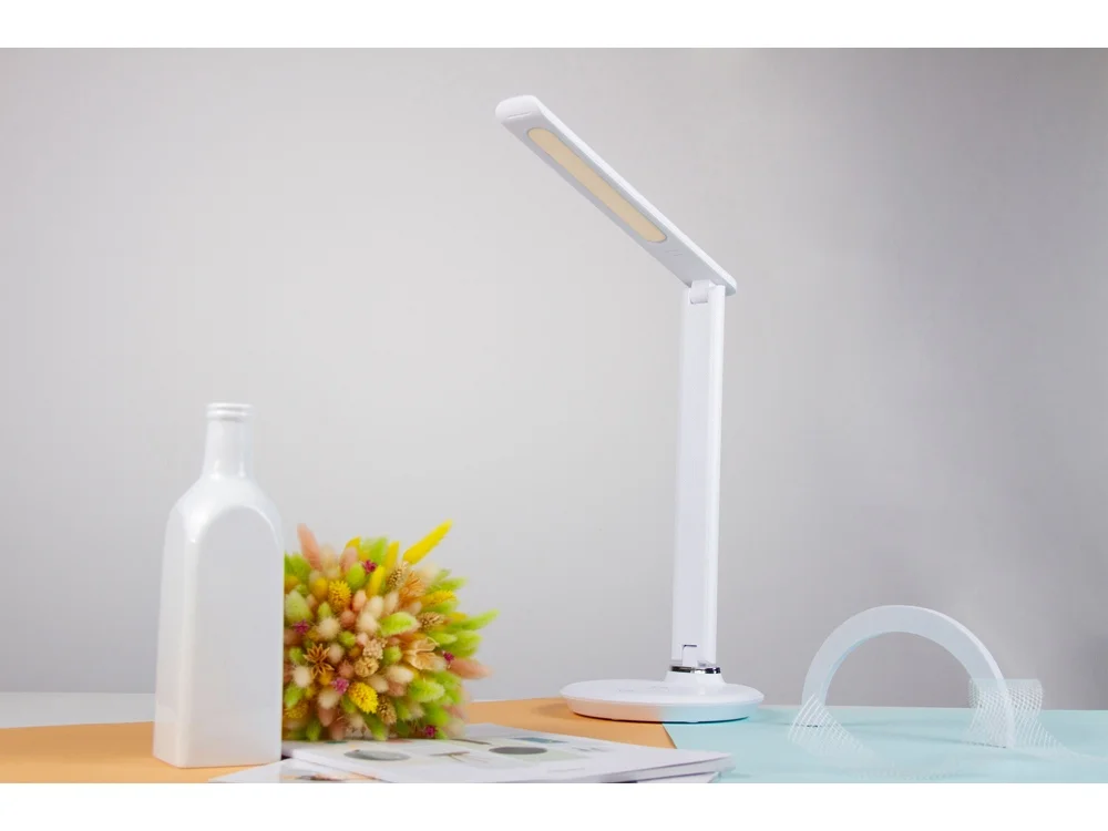 Настольная лампа с беспроводной зарядкой LED FAROS белый - фото 5