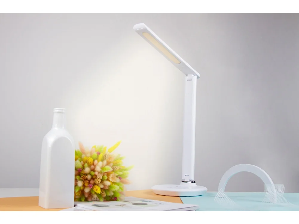 Настольная лампа с беспроводной зарядкой LED FAROS белый - фото 6