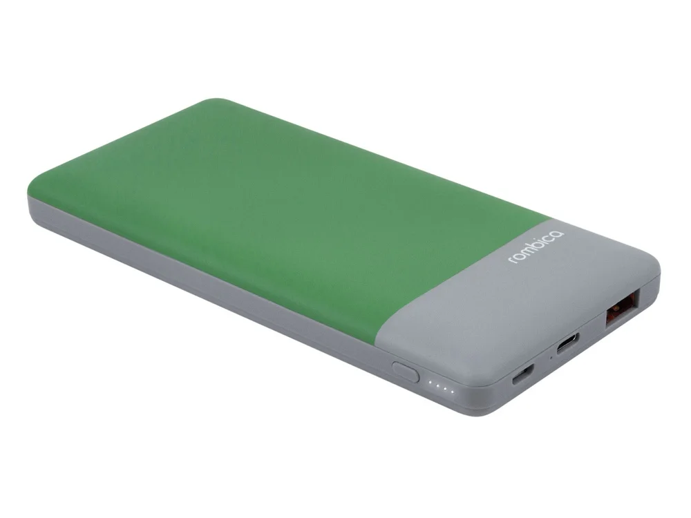 Внешний аккумулятор NEO Charge 3C 10000 mAh зеленый светло-серый - фото 1