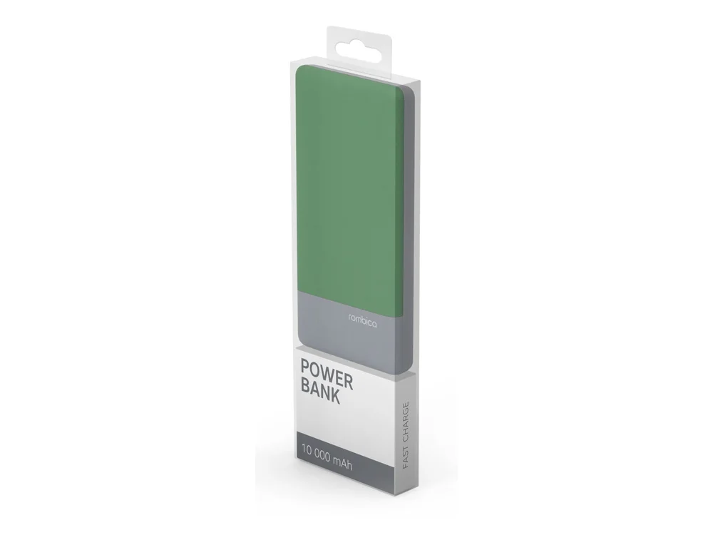 Внешний аккумулятор NEO Charge 3C 10000 mAh зеленый светло-серый - фото 6