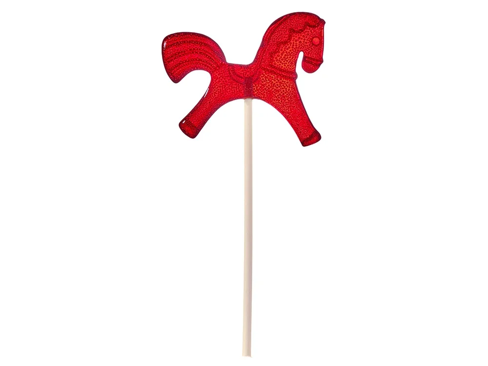 Леденец Лошадка со вкусом вишни красный - фото 2