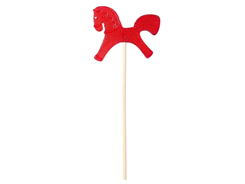 Леденец Лошадка со вкусом вишни красный - фото 3