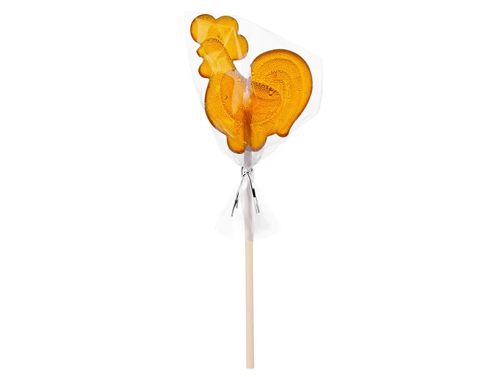 Леденец «Петушок» со вкусом апельсина, желтый - фото 4