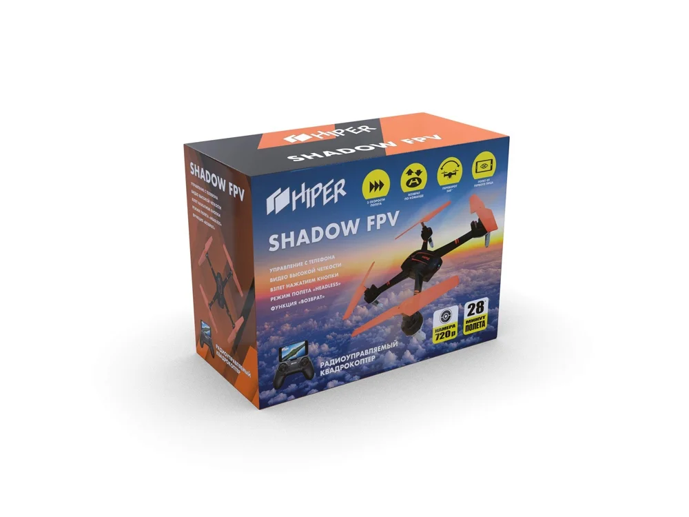 Радиоуправляемый квадрокоптер SHADOW FPV черный/оранжевый - фото 17