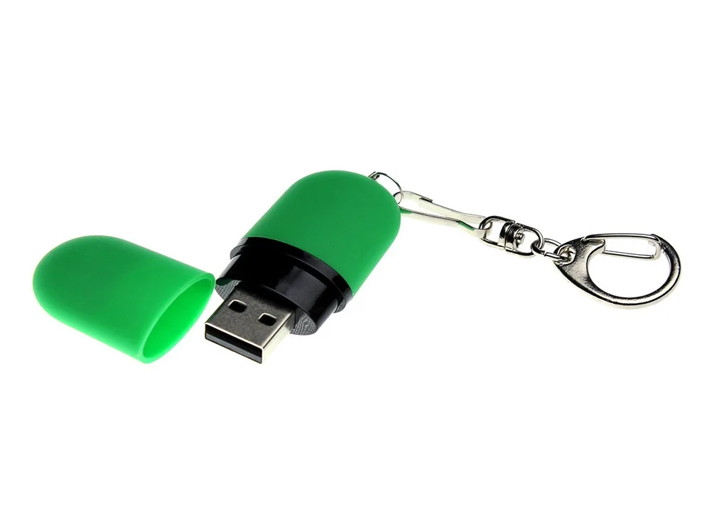 USB 3.0- флешка Goutte Soft-touch на 16 Гб каплевидной формы зеленый 16Gb - фото 2