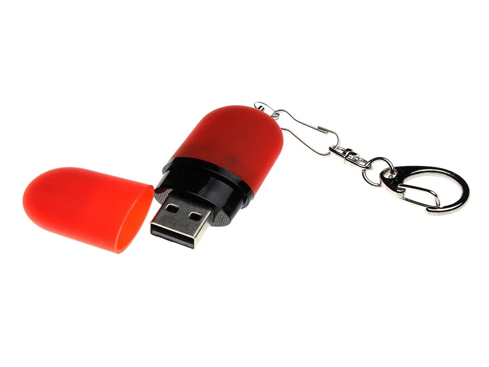 USB 3.0- флешка Goutte Soft-touch на 128 Гб каплевидной формы красный 128Gb - фото 2
