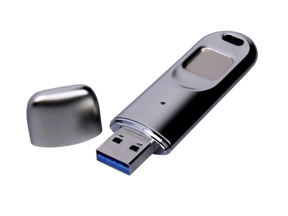 USB 3.0-флешка на 64 Гб со сканером отпечатков пальцев в подарочной упаковке серебристый 64Gb - фото 2
