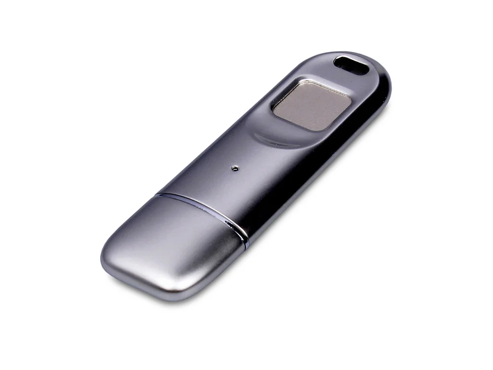 USB 3.0-флешка на 128 Гб со сканером отпечатков пальцев в подарочной упаковке серебристый 128Gb