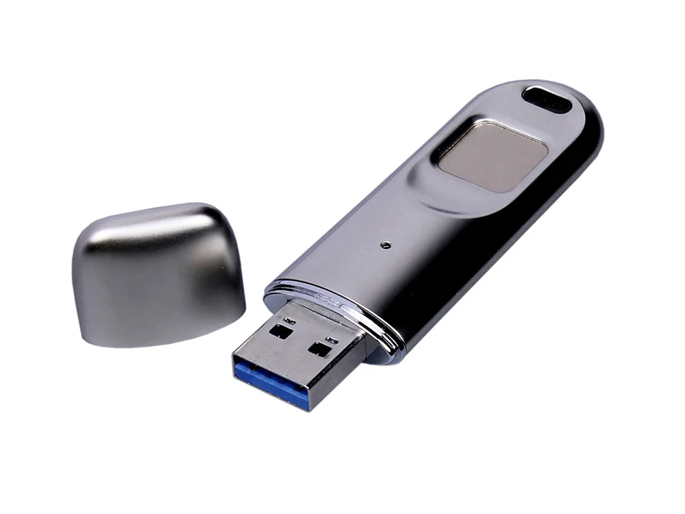 USB 3.0-флешка на 256 Гб со сканером отпечатков пальцев в подарочной упаковке серебристый 256Gb - фото 2