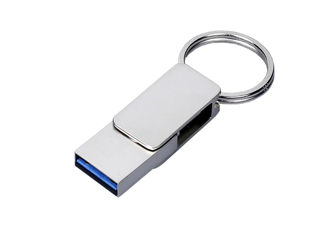 USB 2.0- флешка Mercury на 8 Гб с поворотным механизмом и дополнительным разъемом Type-C серебристый 8Gb - фото 2