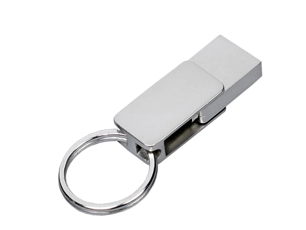 USB 3.0- флешка Mercury на 256 Гб с поворотным механизмом и дополнительным разъемом Type-C серебристый 256Gb - фото 3