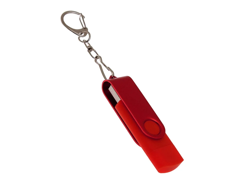 USB 2.0- флешка с поворотным механизмом и дополнительным разъемом Type-C - фото 6