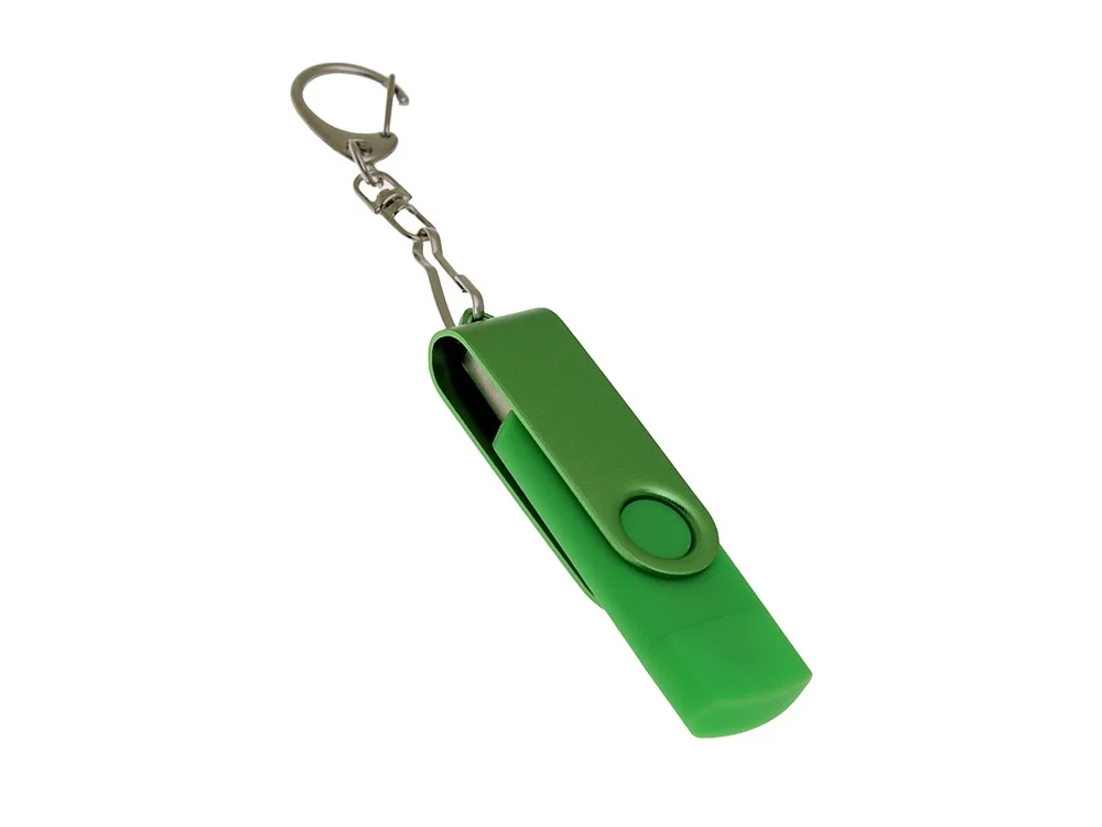 USB 2.0- флешка с поворотным механизмом и дополнительным разъемом Type-C - фото 7