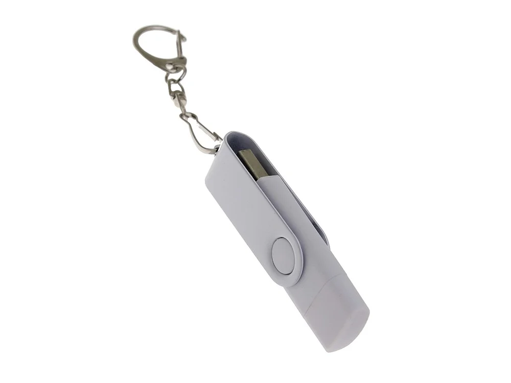 USB 3.0- флешка на 16 Гб с поворотным механизмом и дополнительным разъемом Type-C белый 16Gb - фото 2