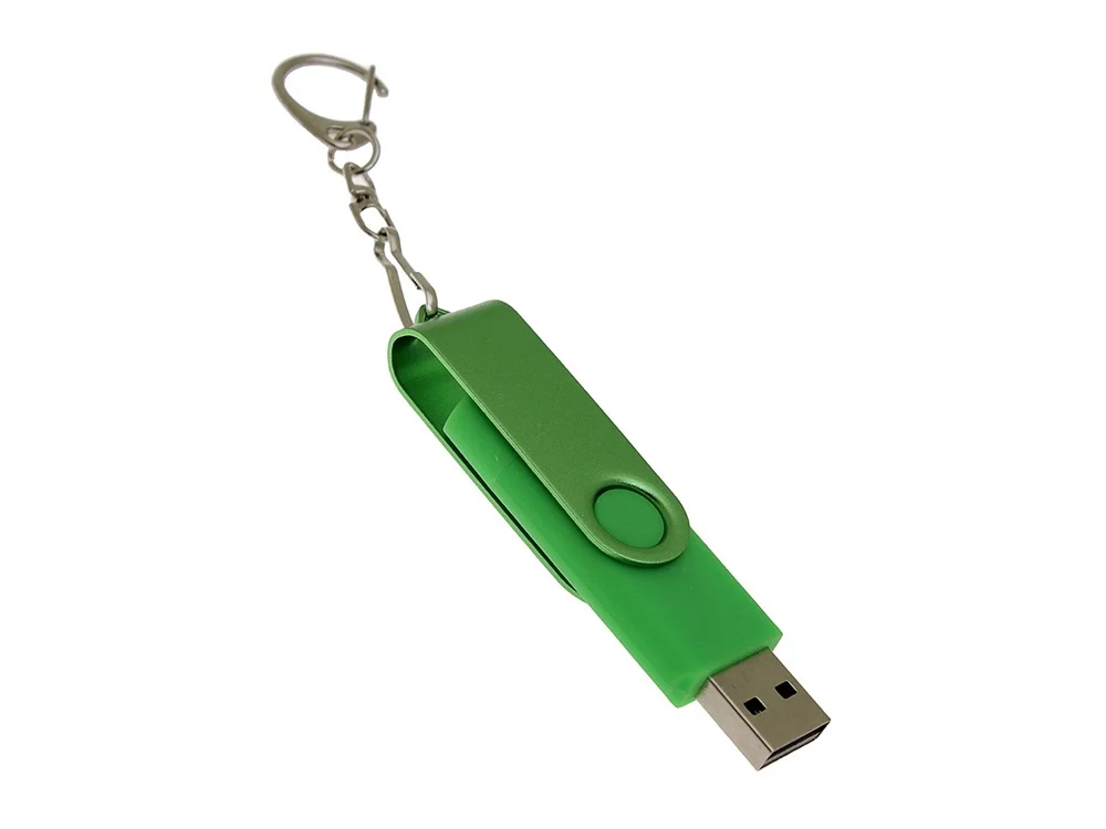 USB 3.0- флешка на 16 Гб с поворотным механизмом и дополнительным разъемом Type-C зеленый 16Gb - фото 3