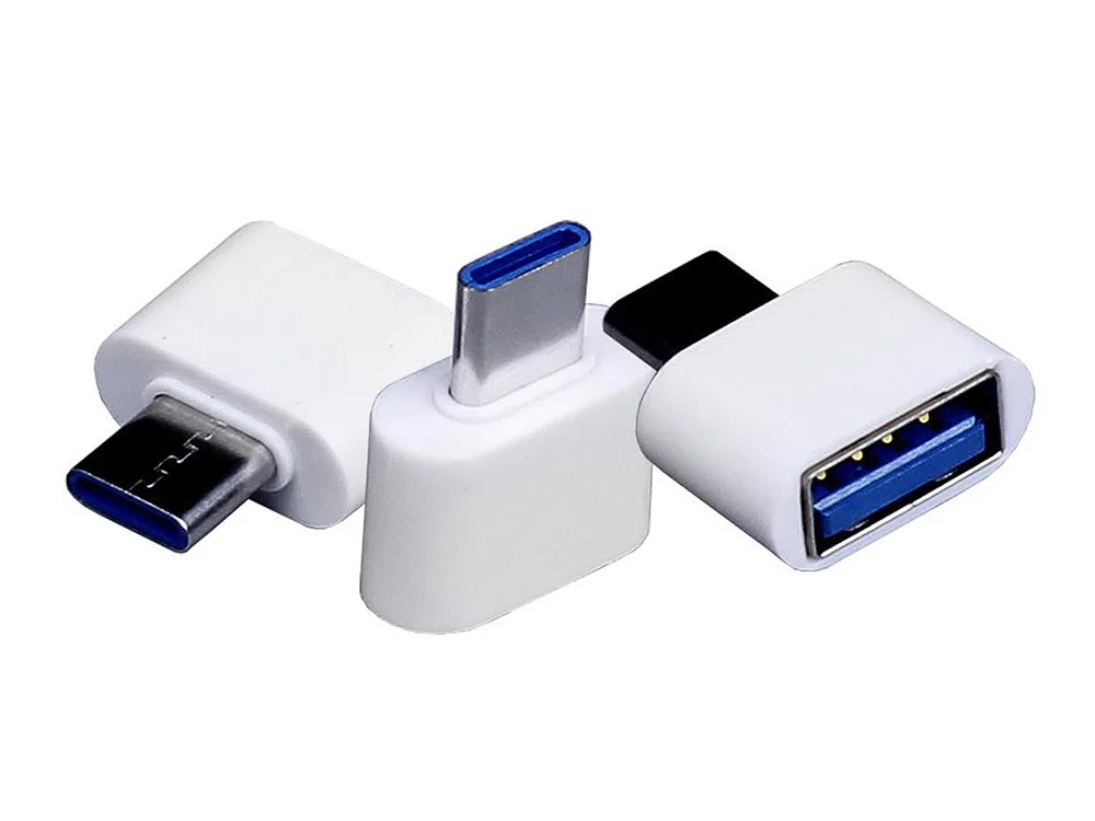Переходник Type-C Adapter белый - фото 4
