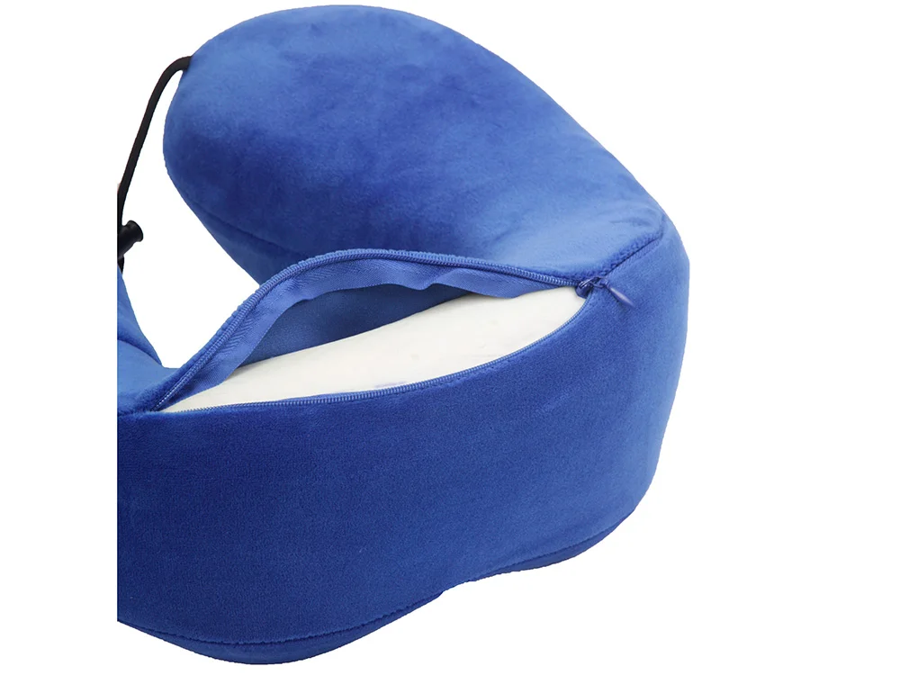 Подушка для путешествий с эффектом памяти «Bluewinder», синий - фото 4