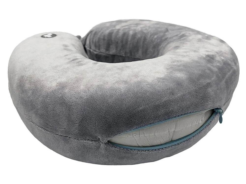 Подушка для путешествий с эффектом памяти «Drowsy», серый - фото 6