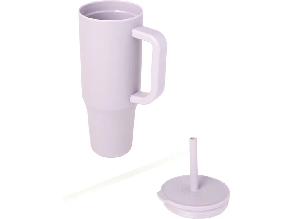 Герметичная термокружка Brady с силиконовой трубочкой переработанная сталь 900 мл сиреневый - фото 3