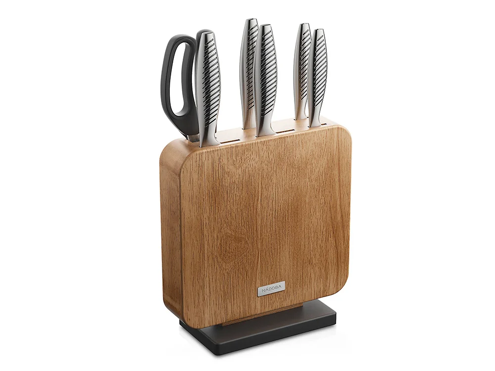 Набор из 5 кухонных ножей ножниц и блока для ножей VERA