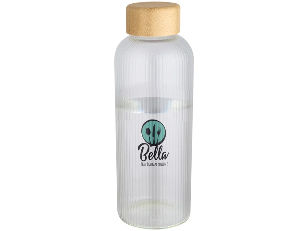 Стеклянная бутылка с бамбуковой крышкой Mirage прозрачный 650 мл - фото 4