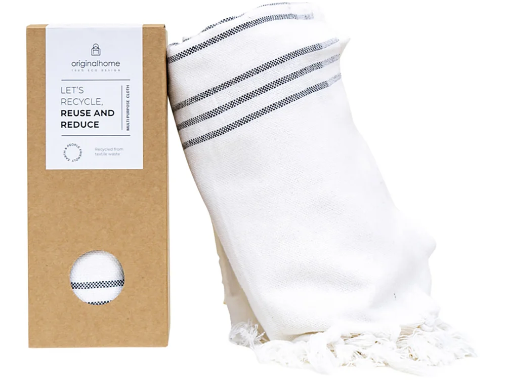 Плед 3-в-1 из переработанного хлопка белый - фото 3