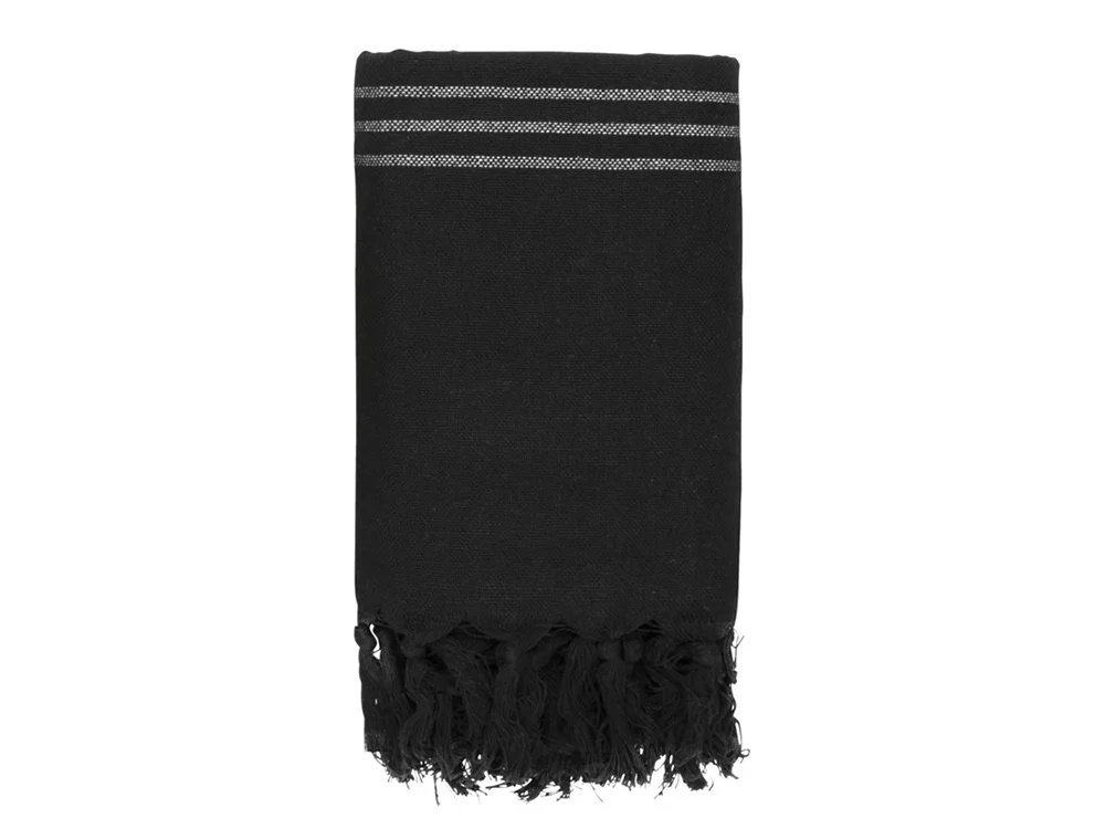 Плед 3-в-1 из переработанного хлопка черный - фото 2