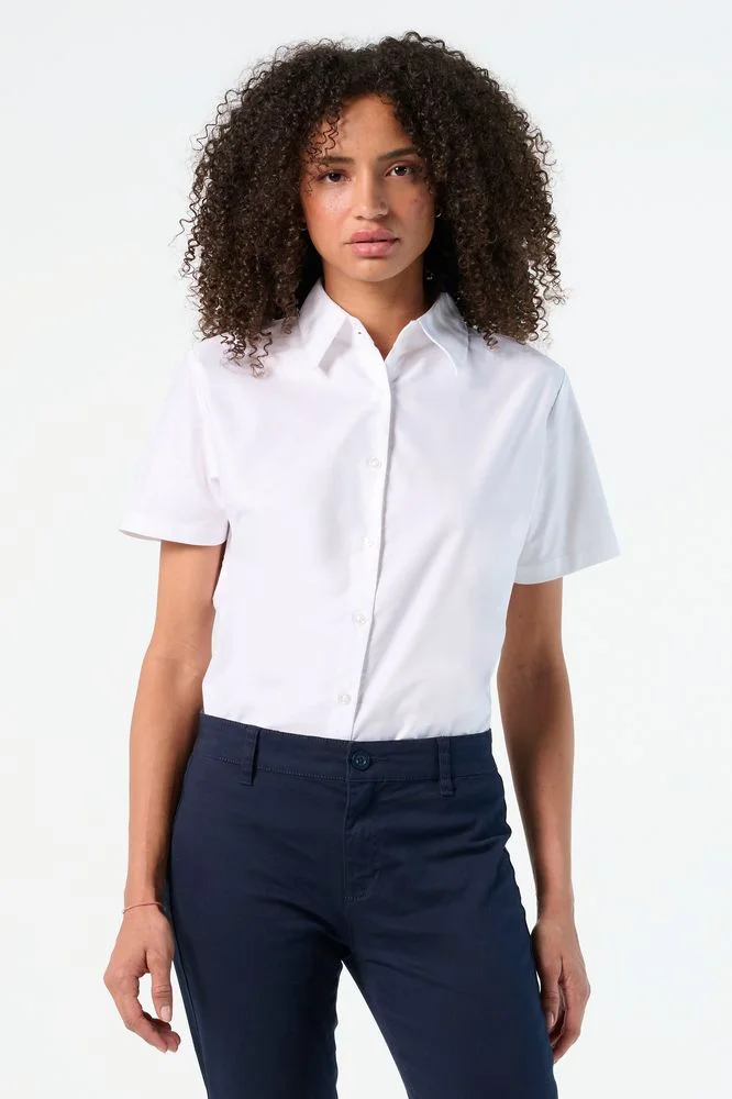 Рубашка женская с коротким рукавом Elite голубая - фото 4