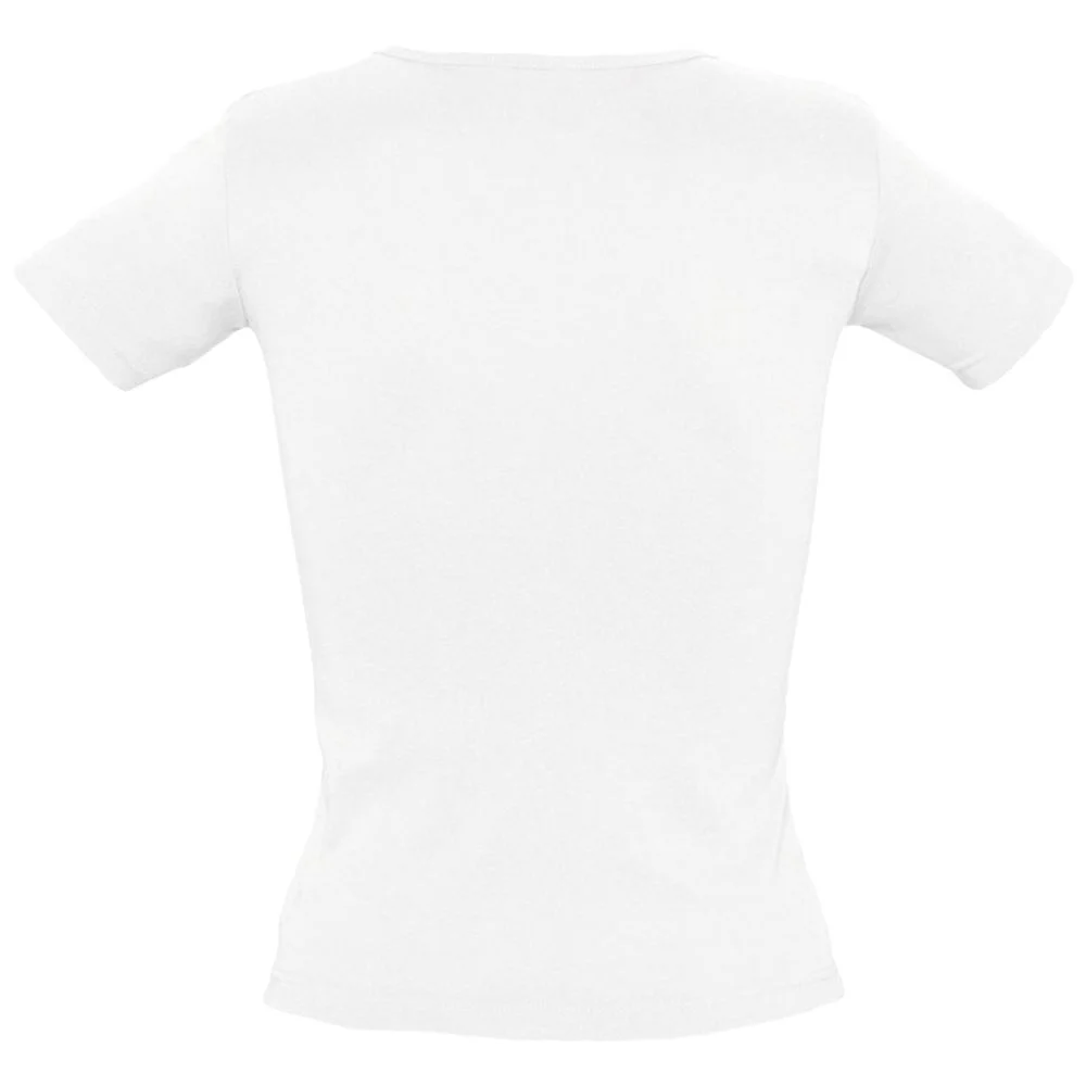 Футболка женская Lady 220 с V-образным вырезом белая - фото 2