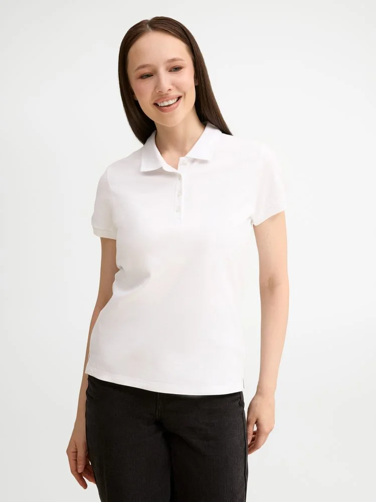 Рубашка поло женская People 210, белая - фото 3