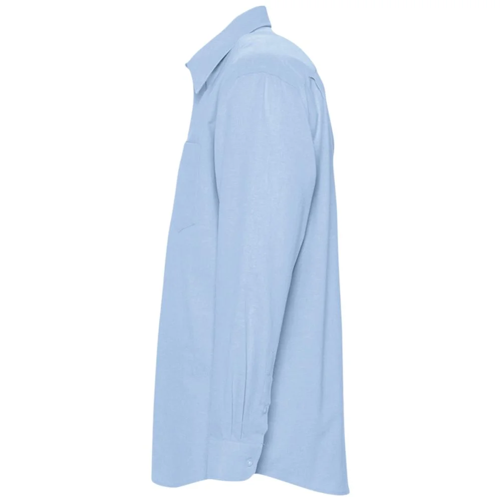 Рубашка мужская с длинным рукавом Boston голубая, размер S - фото 3