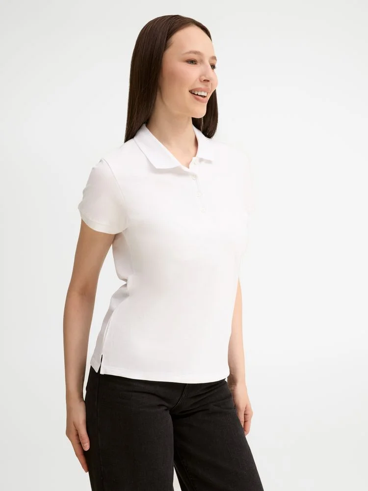 Рубашка поло женская People 210 белая размер XXL - фото 4