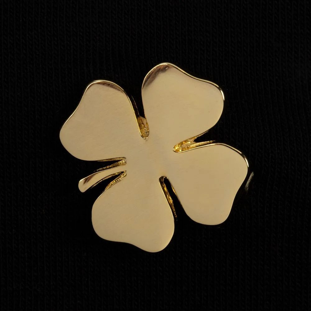 Шильдик Счастливый клевер золотистый - фото 5