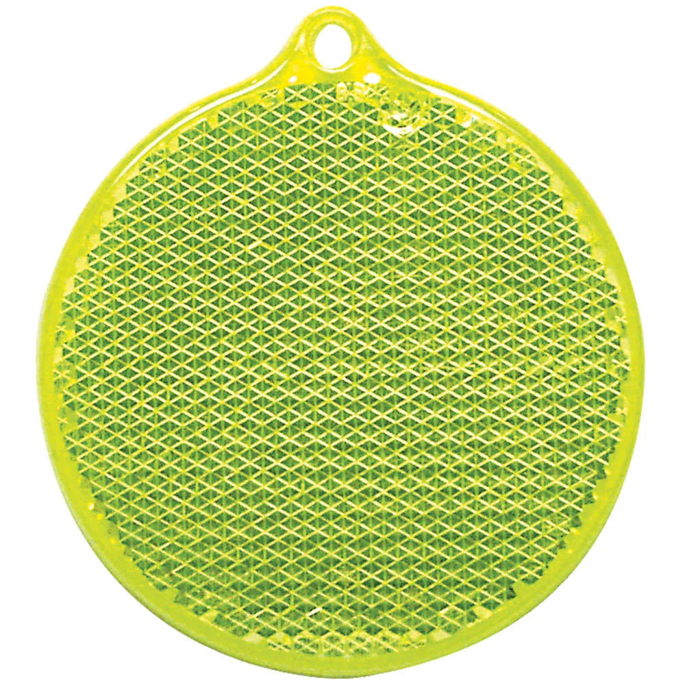 Пешеходный светоотражатель Круг неон-желтый