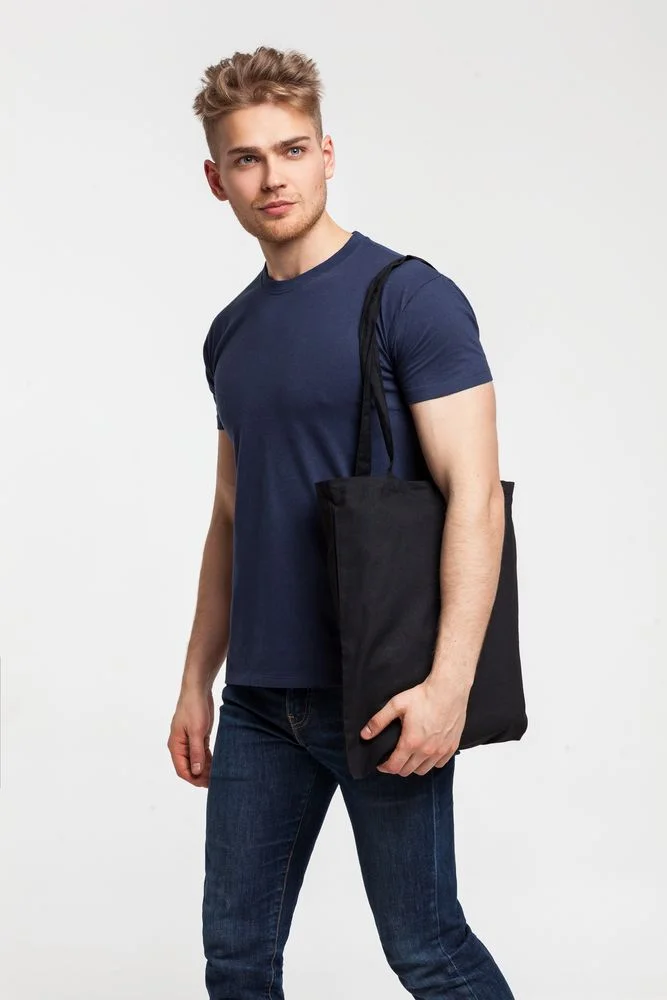 Холщовая сумка Basic 105 черная - фото 4