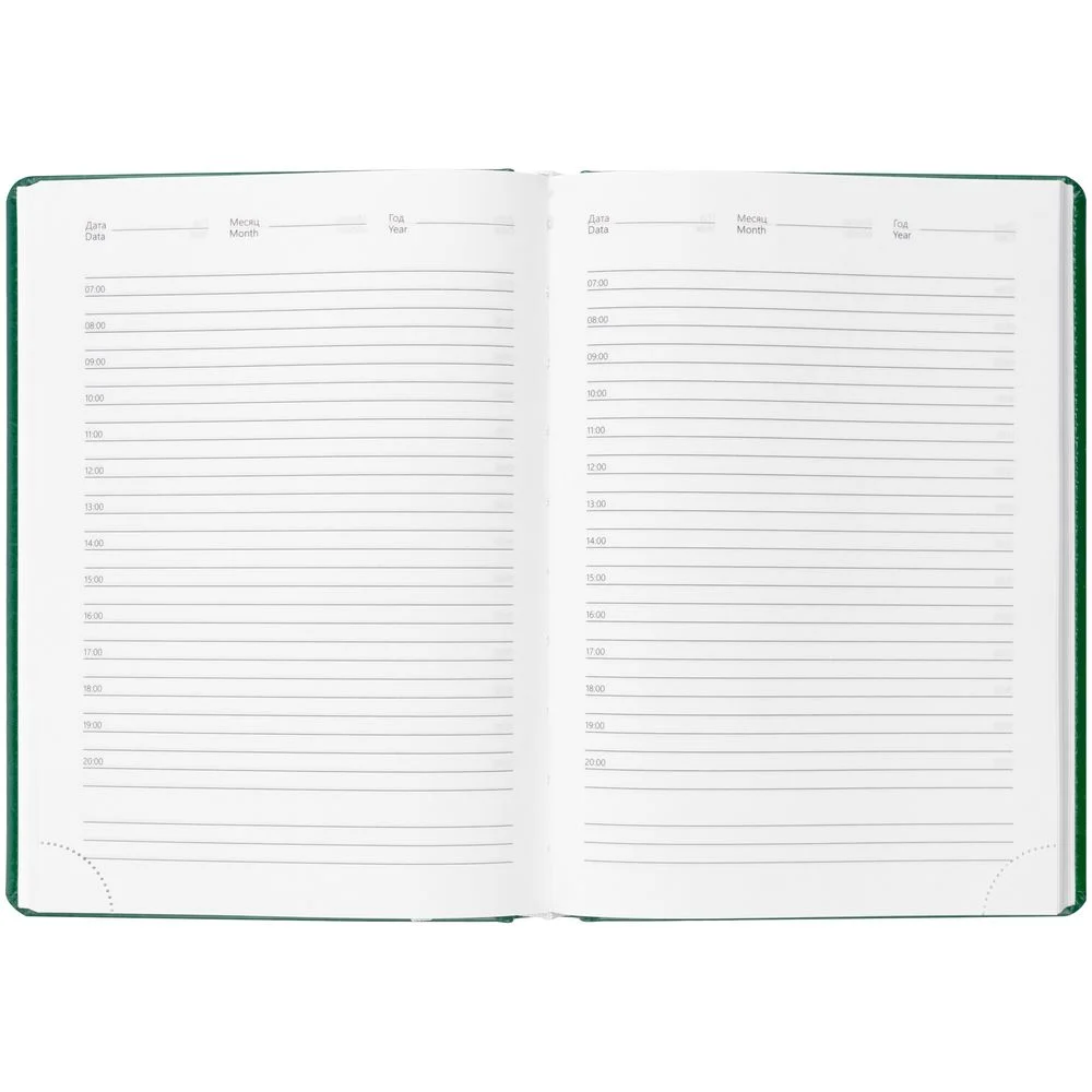 Ежедневник Nebraska, недатированный, зеленый - фото 3