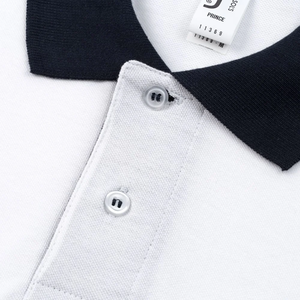 Рубашка поло Prince 190 белая с темно-синим - фото 3