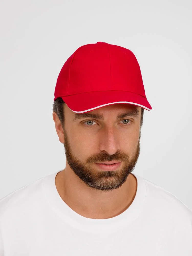 Бейсболка Buffalo красная с белым - фото 6