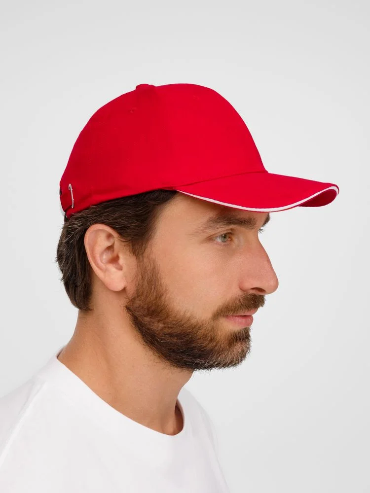 Бейсболка Buffalo красная с белым - фото 7