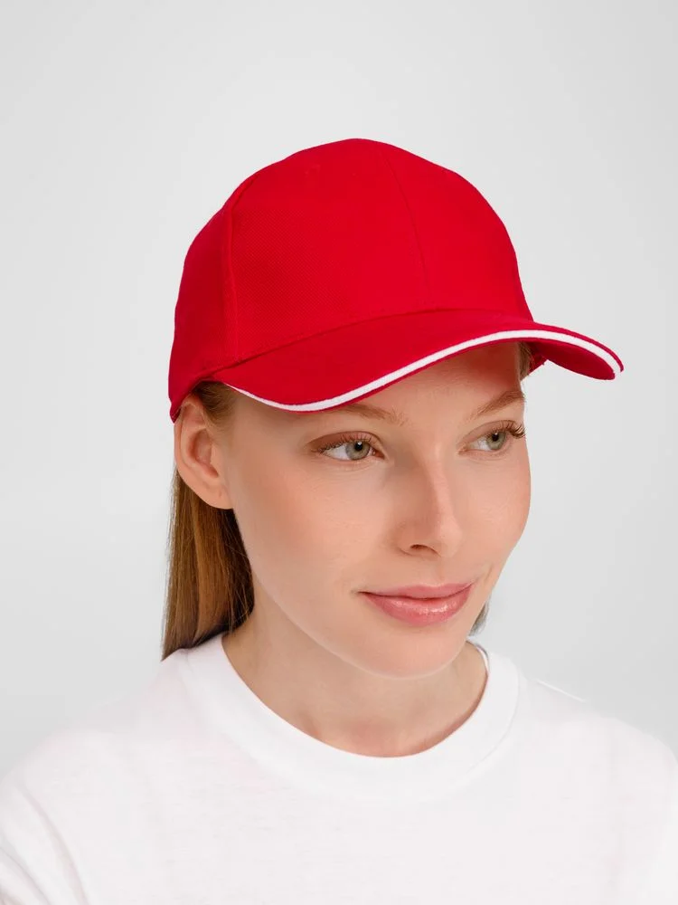 Бейсболка Buffalo красная с белым - фото 8